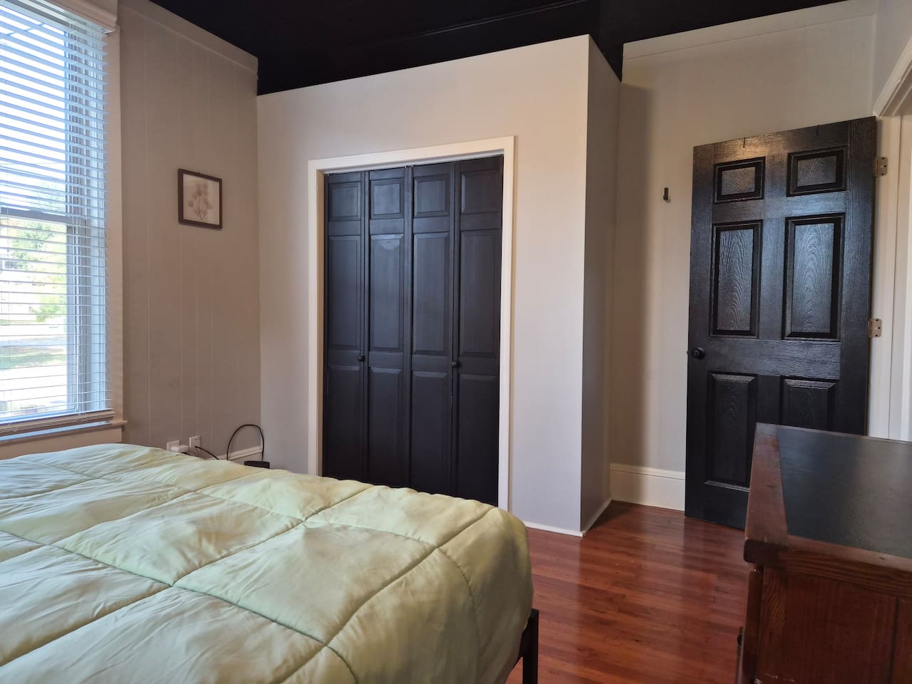 bedroom off dining area