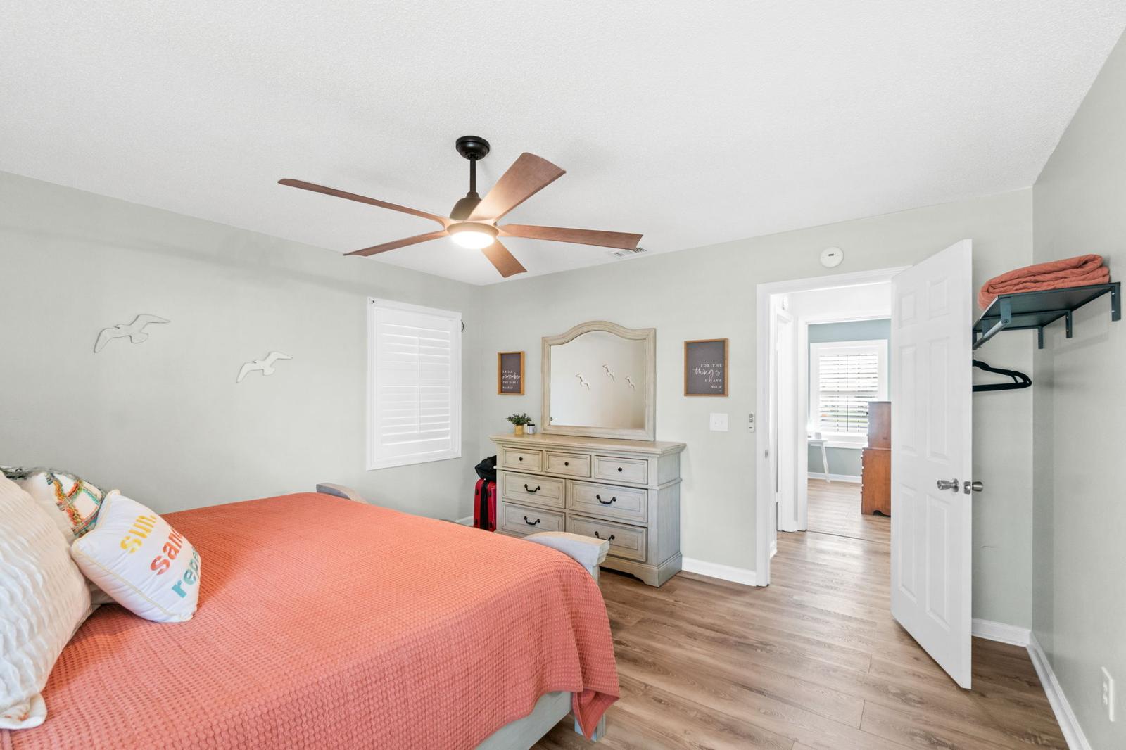 Main bedroom with king bed