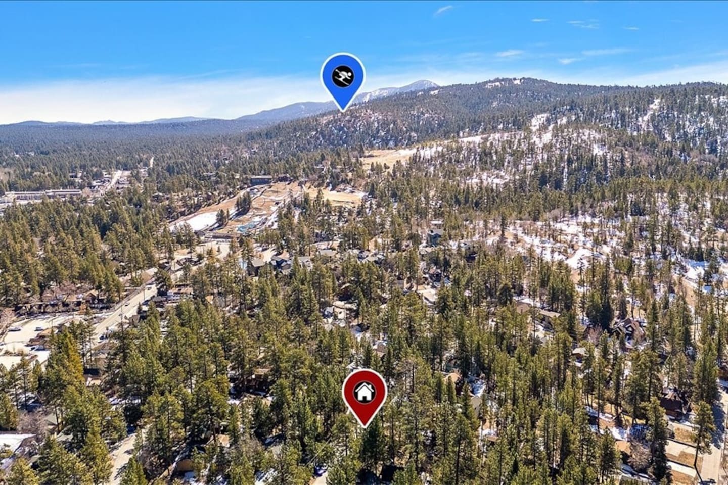 Snow Summit and Bear Mountain are easily accessed by car or catch the shuttle and avoid parking.