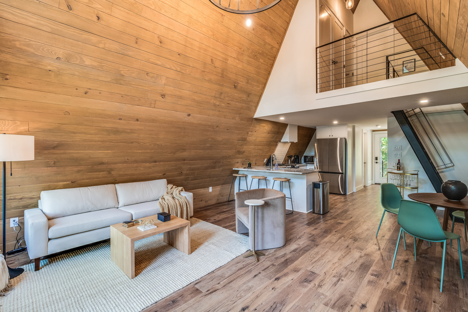 Open living room & kitchen.