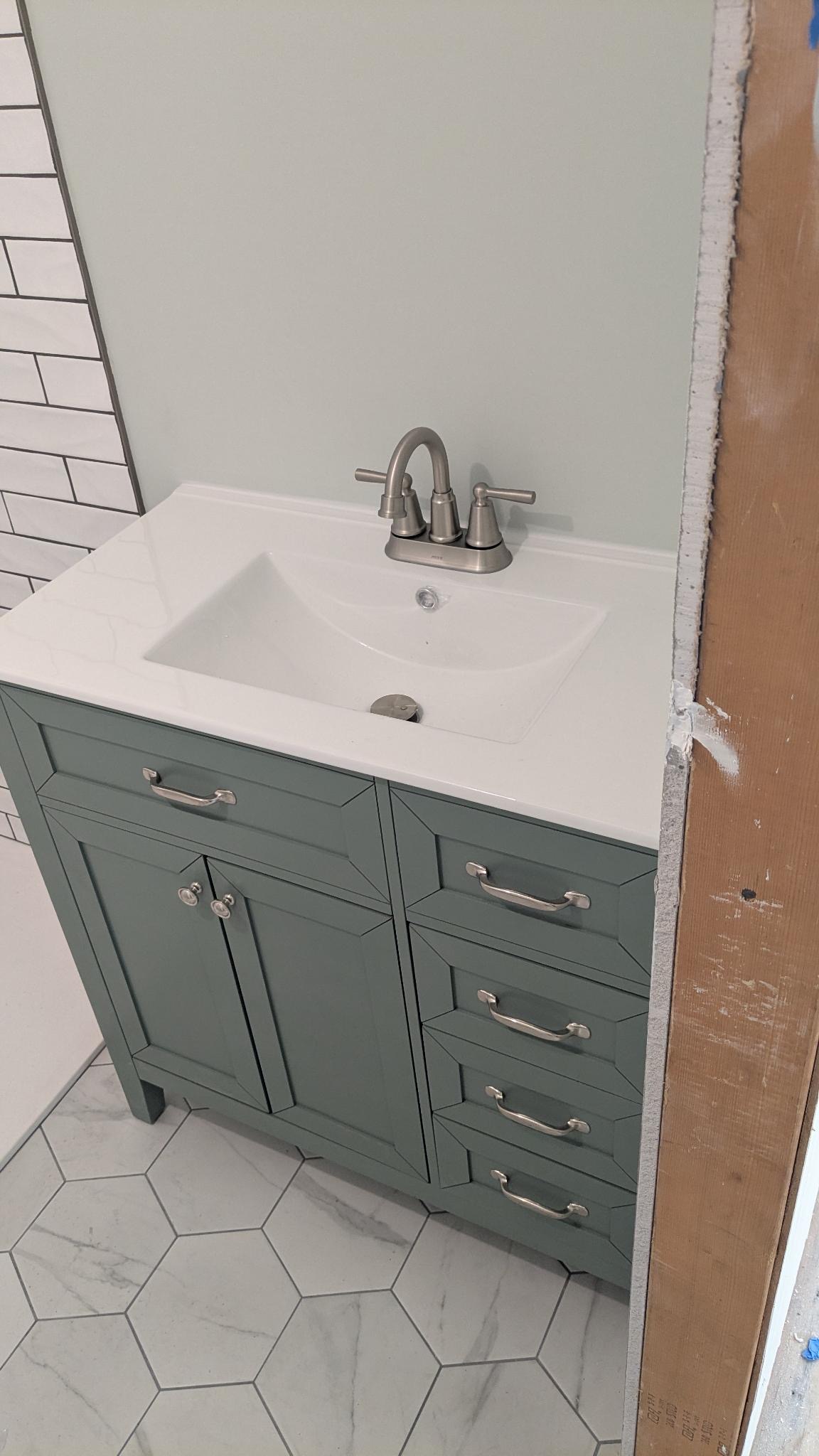 Second bathroom vanity installed!