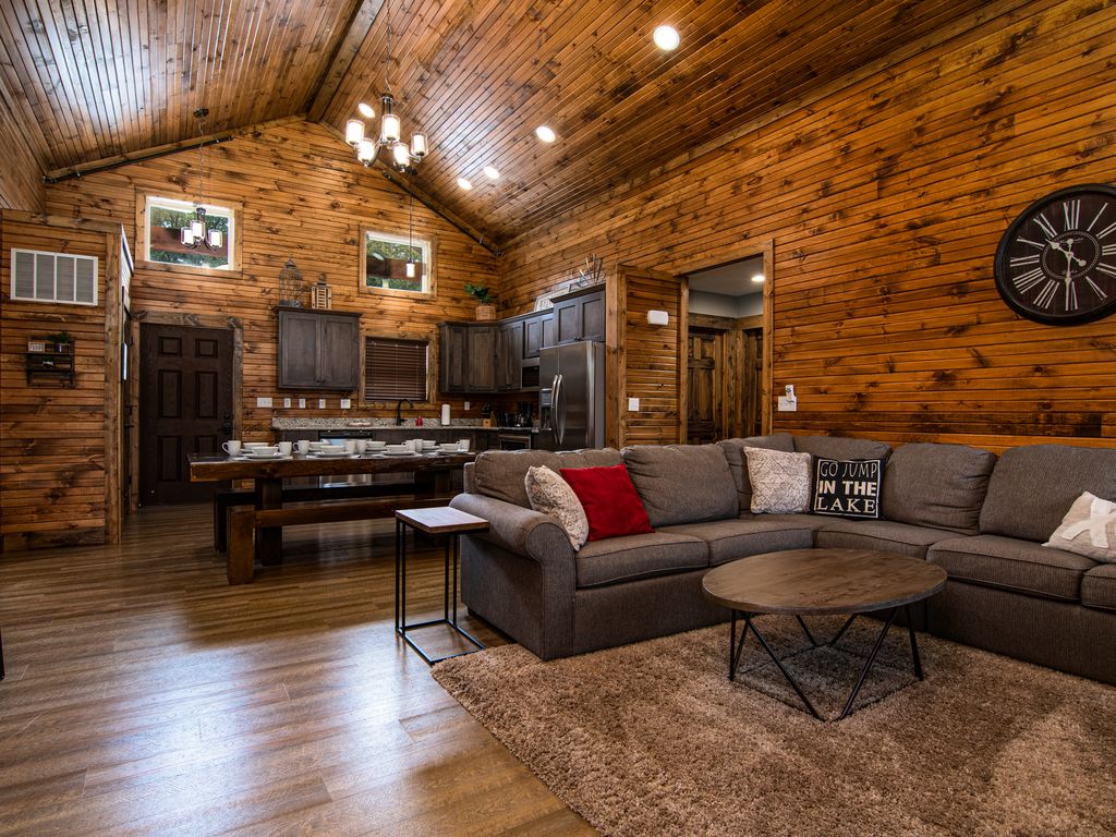 Sectional with pull out sofa sleeper.