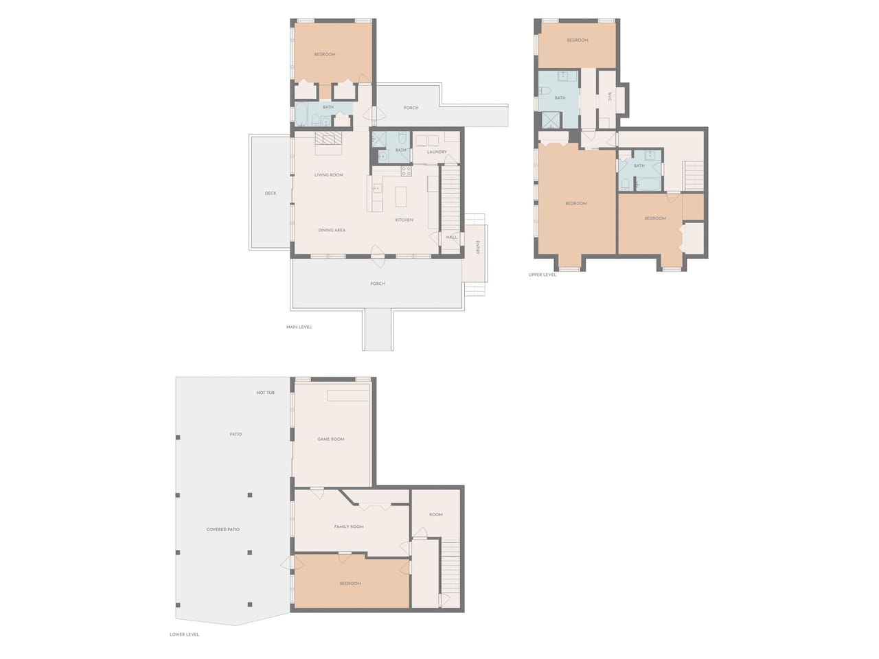 house plan - three levels