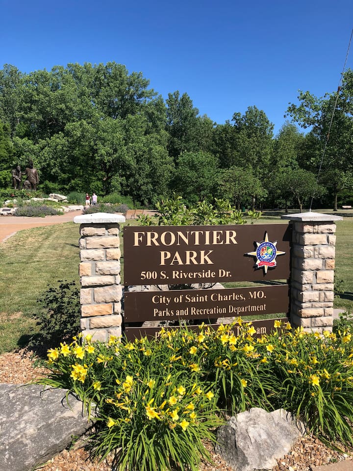 Frontier Park has a walking path that follows the river. Just a mile away from the house! 