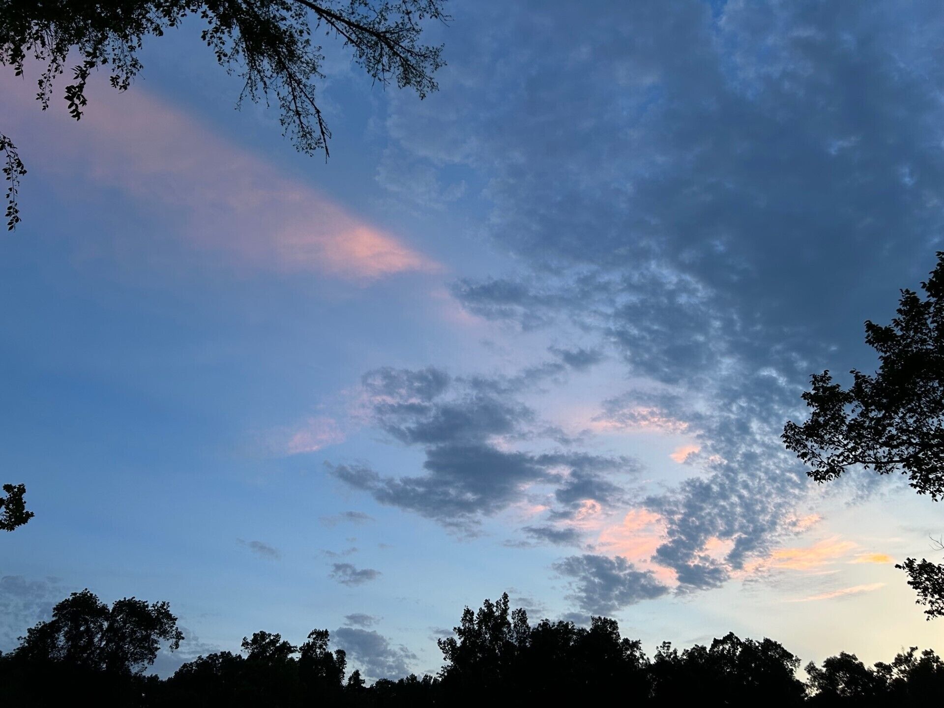 Sunset over the river