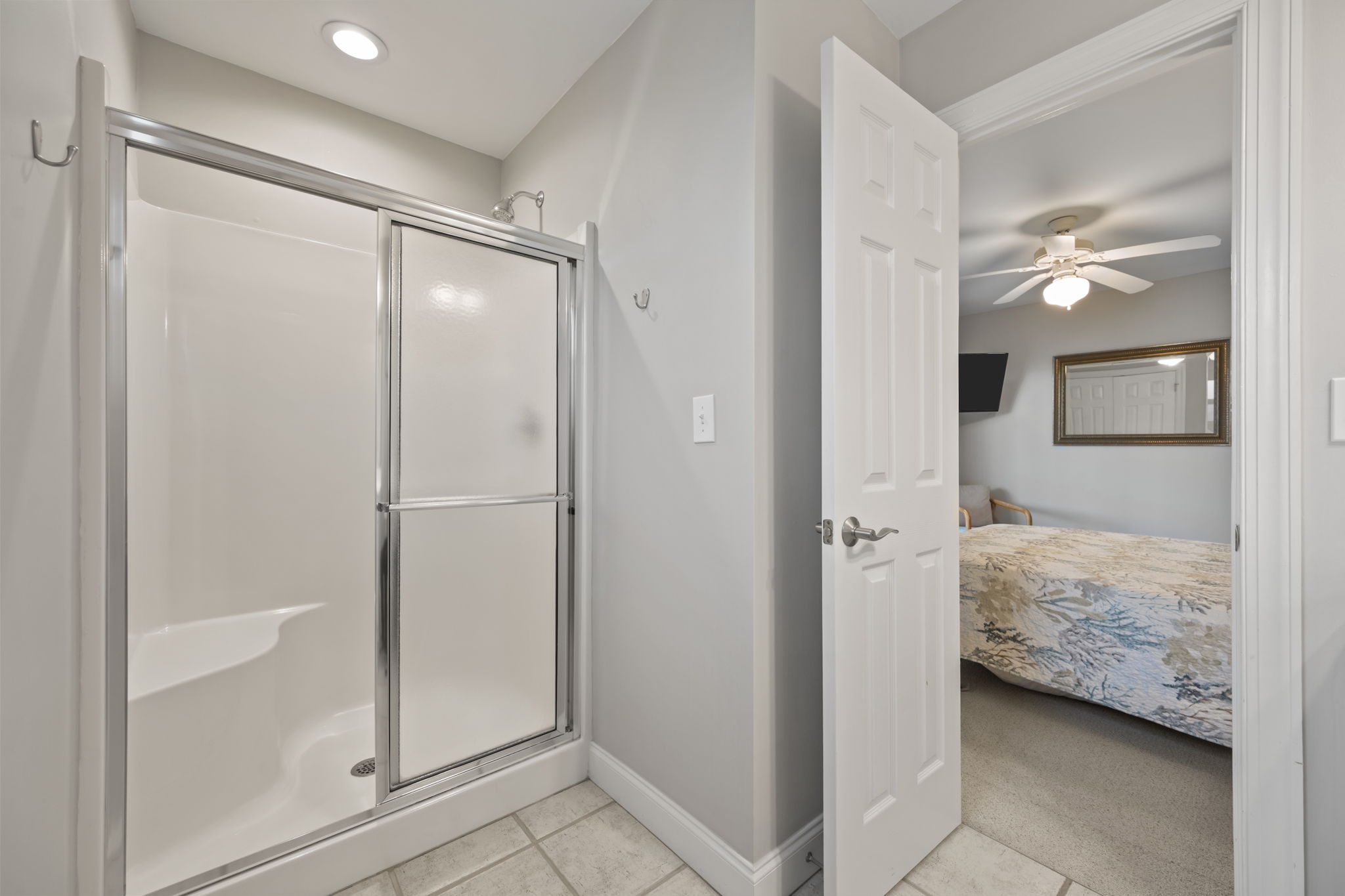 En-suite bathroom with walk-in shower