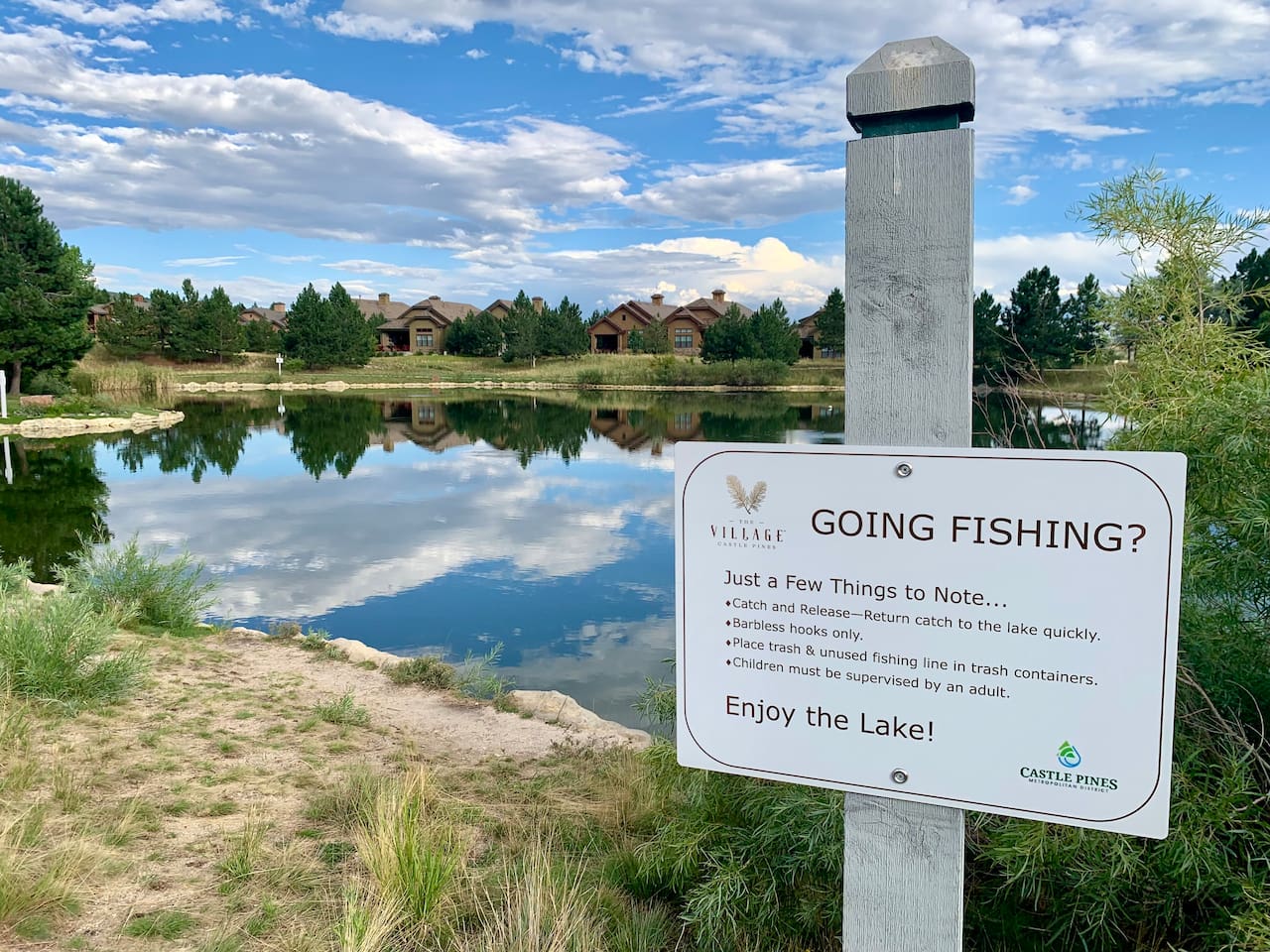Fishing available at the nearby community lake!