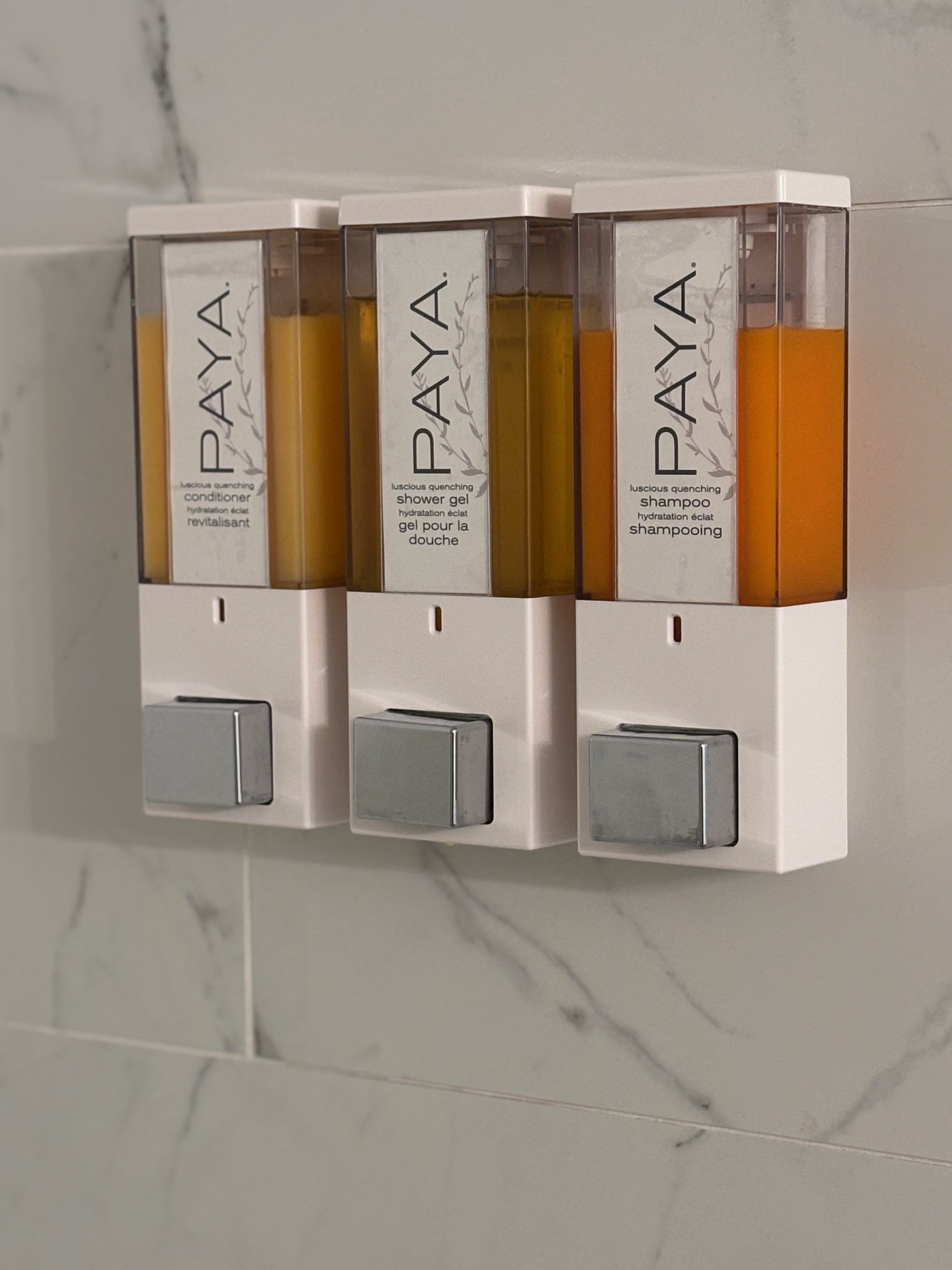 Shampoo, Conditioner, and Body Wash provided