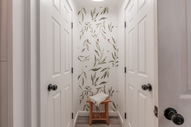 extra linens in the right closet of bathroom one