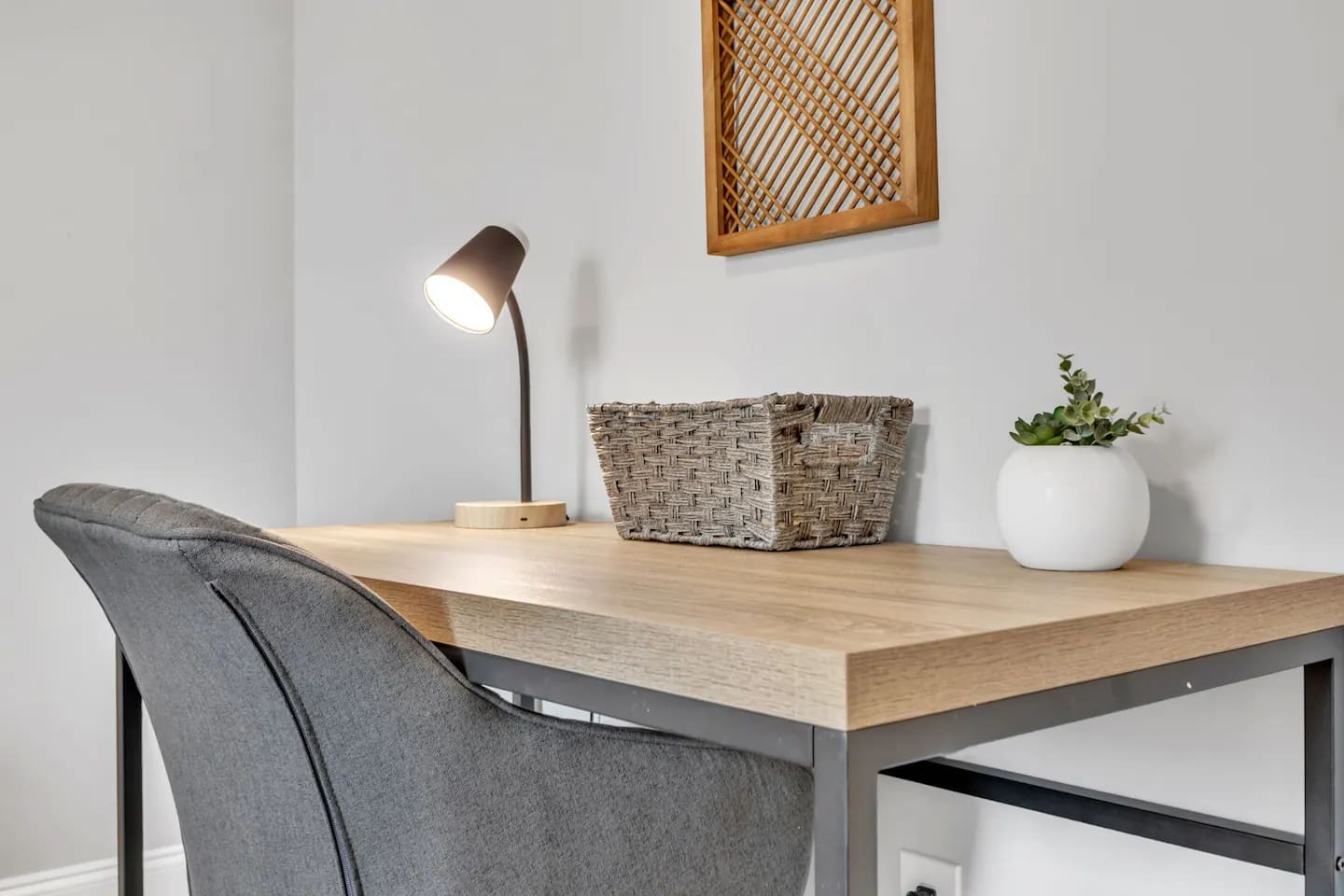 Left side of duplex - Double bedroom with desk