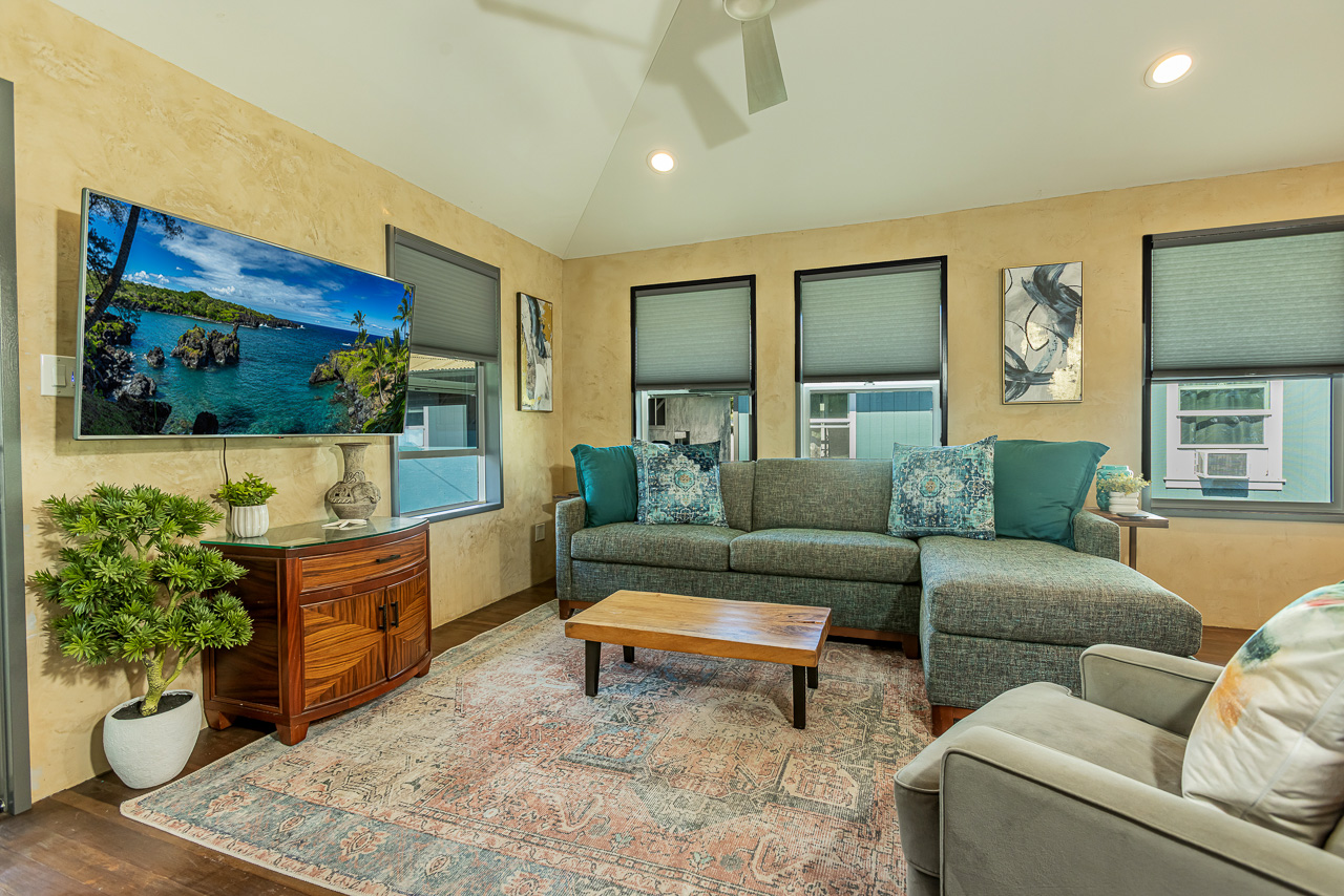 Comfy seating and Smart TV