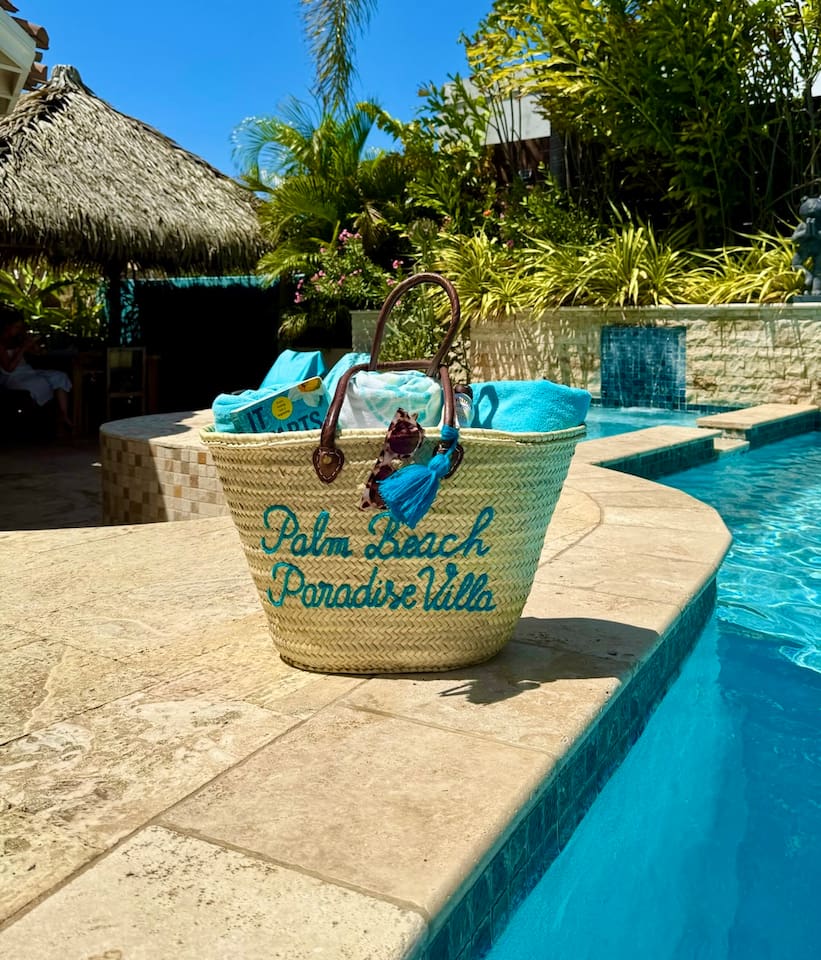 Feel free to borrow our towels and beach totes.