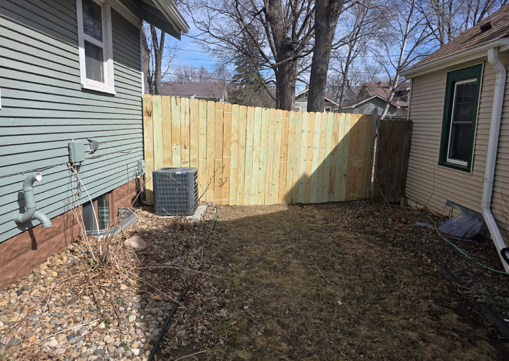 Fence was installed March 2026. 