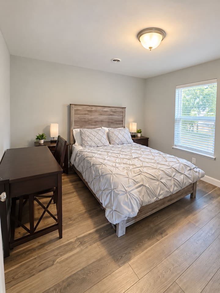 Bedroom Retreat: Bright and airy with stylish decor, perfect for your Myrtle Beach getaway!