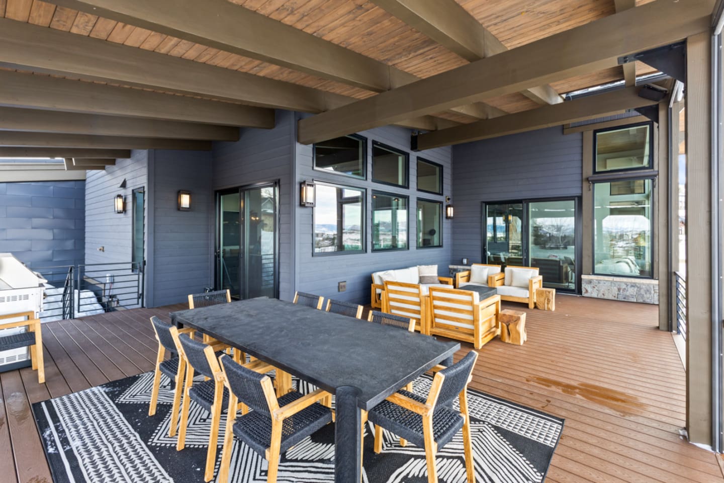 Main Level Wraparound Covered Deck - Dining for 8