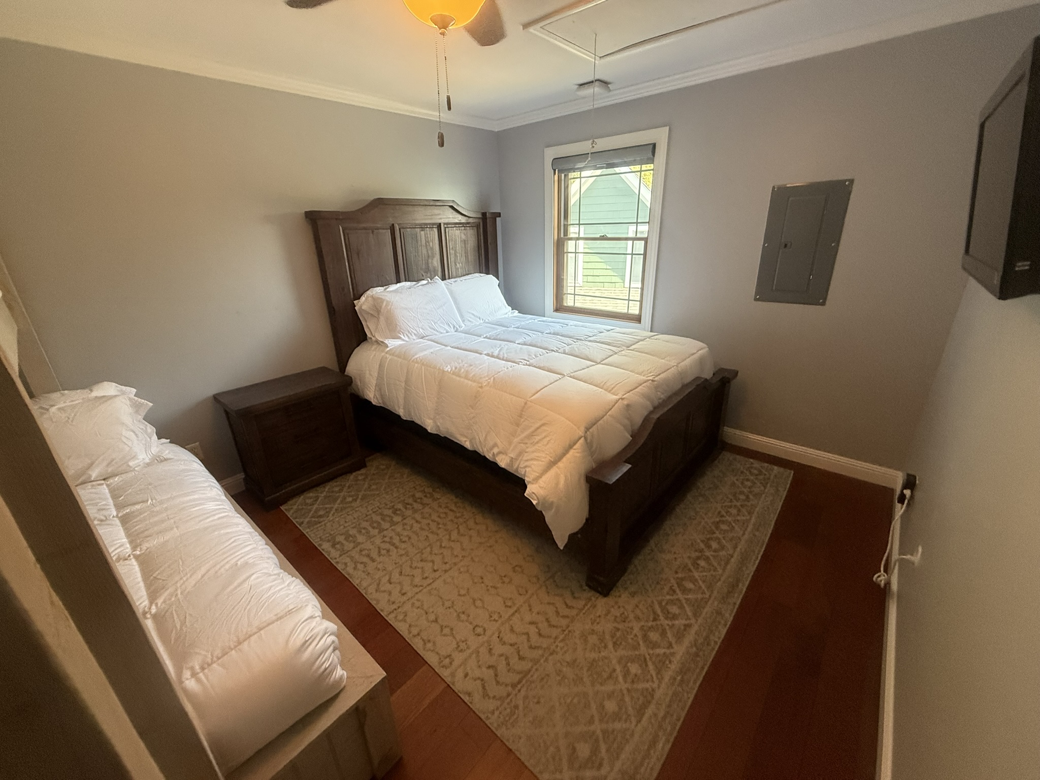 Bedroom 3 with queen bed and twin over full bunkbed