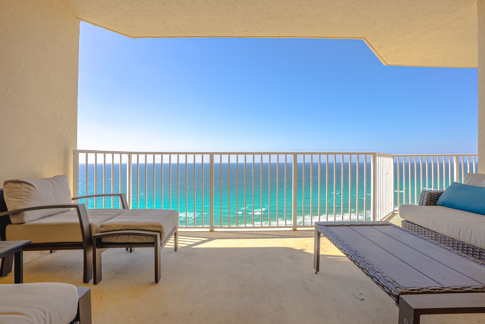 Balcony and beach view