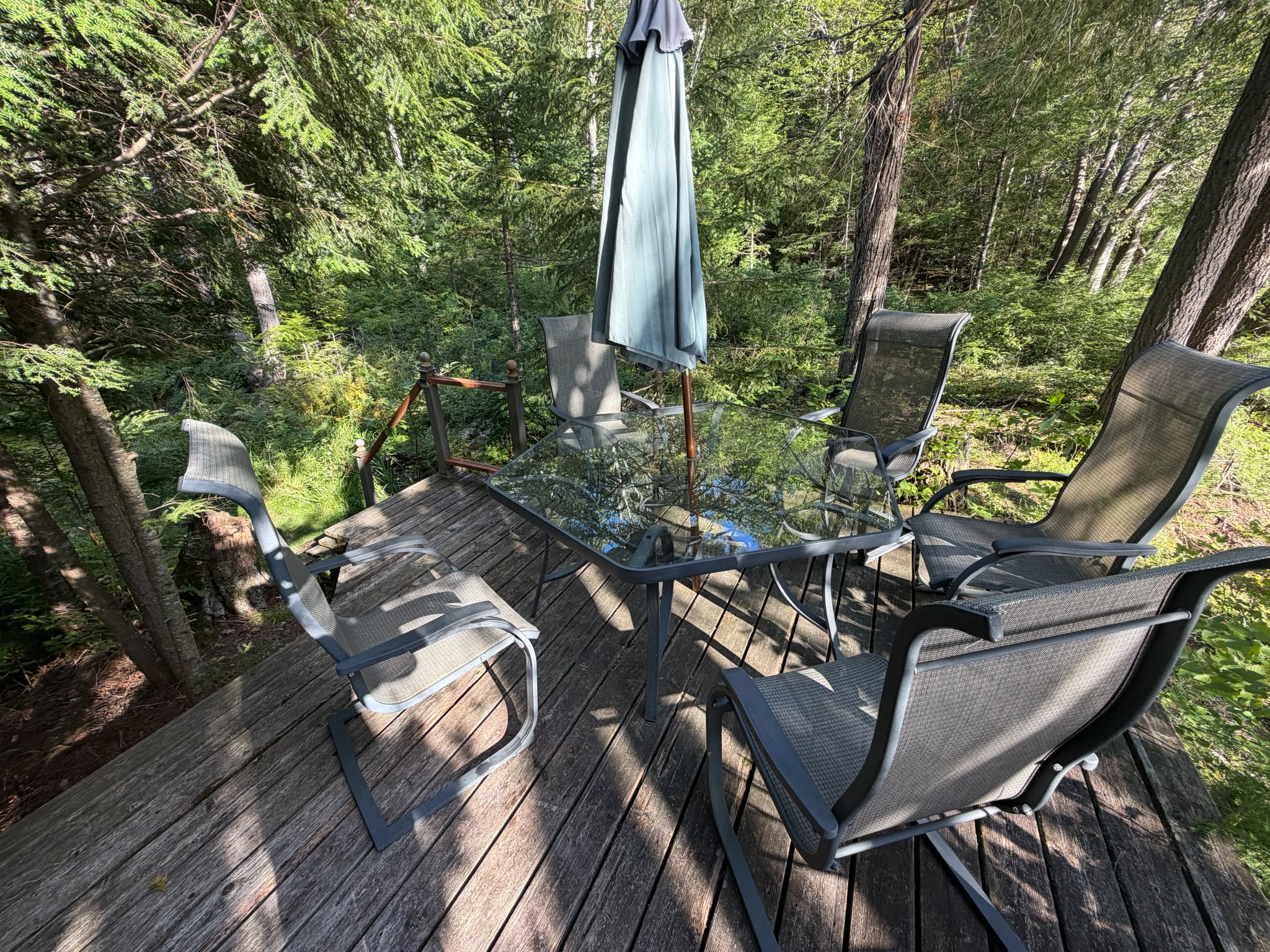 Seating on cottage deck