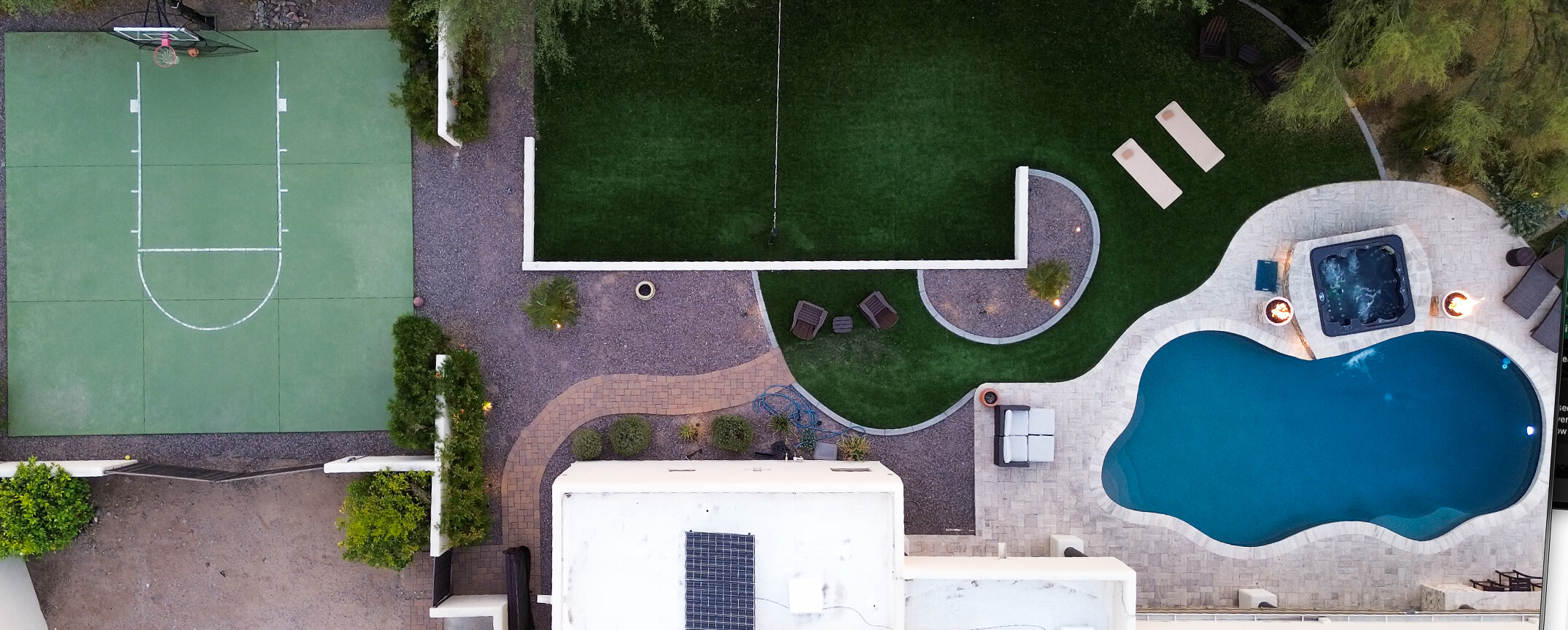 Backyard Oasis Aerial View