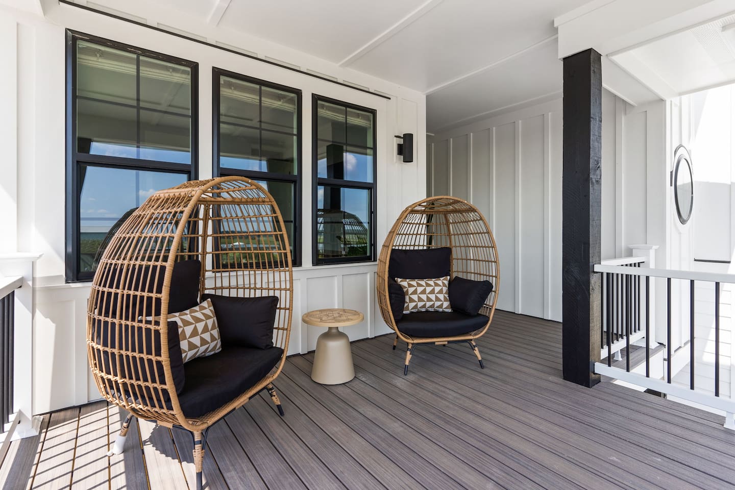 When you need a break from the fun, this is your spot. Grab a book, sip your coffee, or simply relax in the egg chairs while enjoying the calm beauty of the sound.