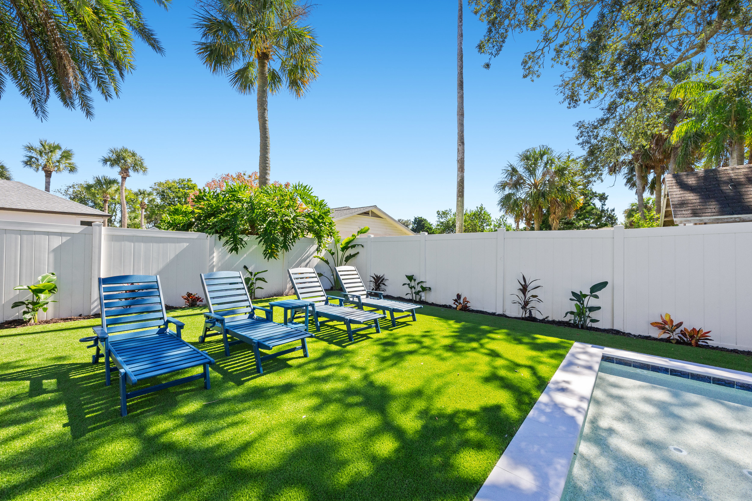 Sun Loungers Next to Pool