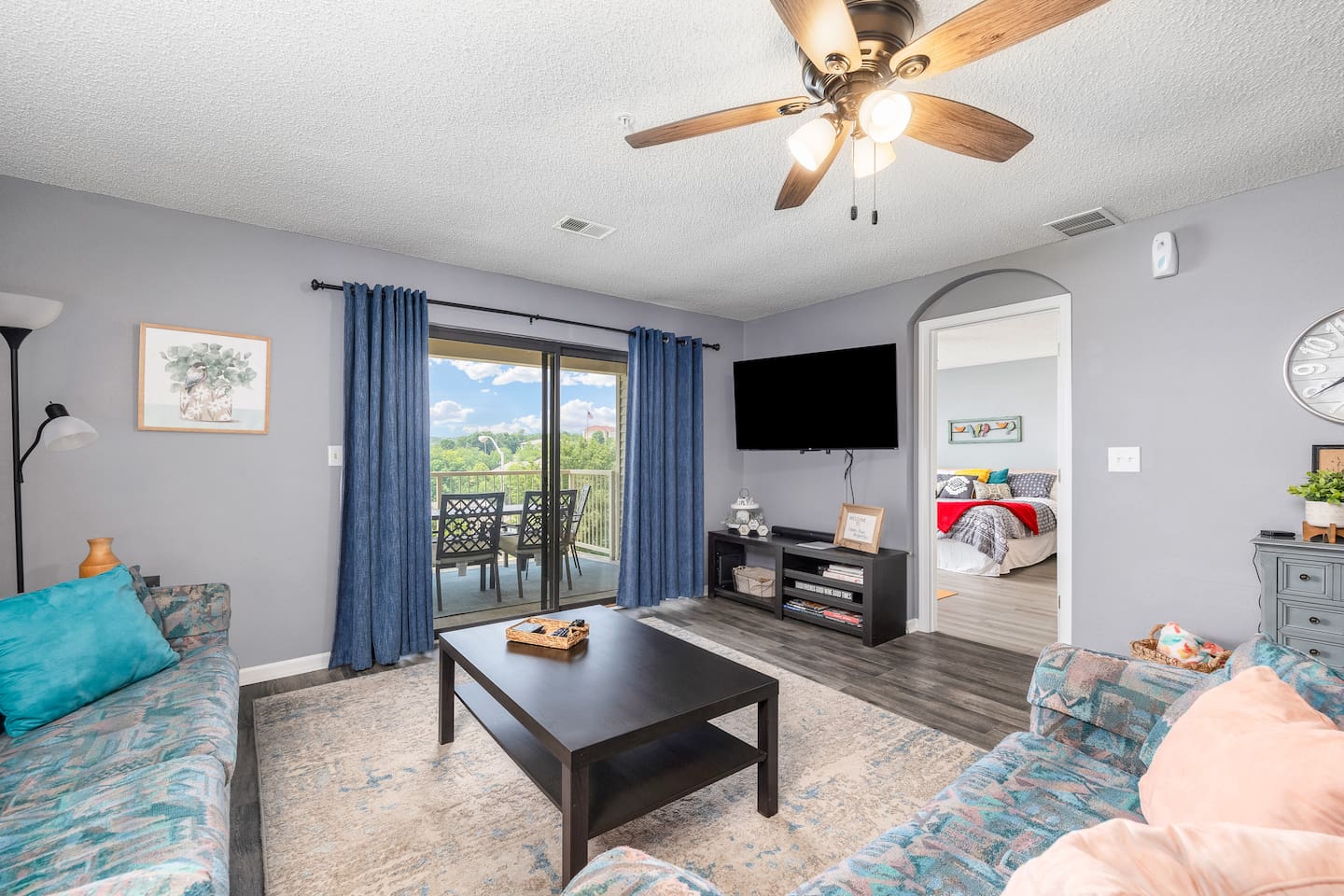 Living Room: Enjoy stunning views and stylish decor in a bright, airy retreat!