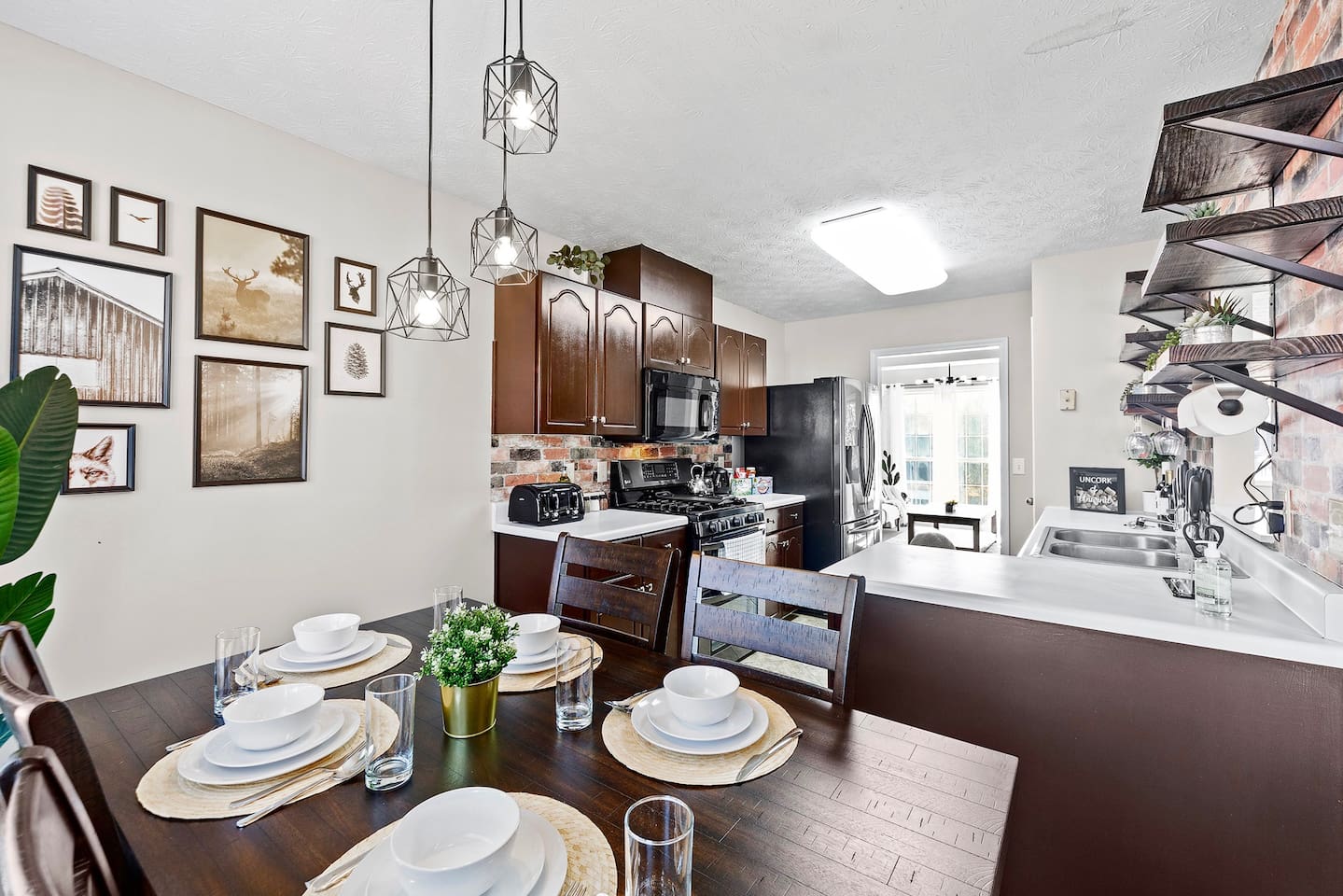 Dining area overlooking the Kitchen.