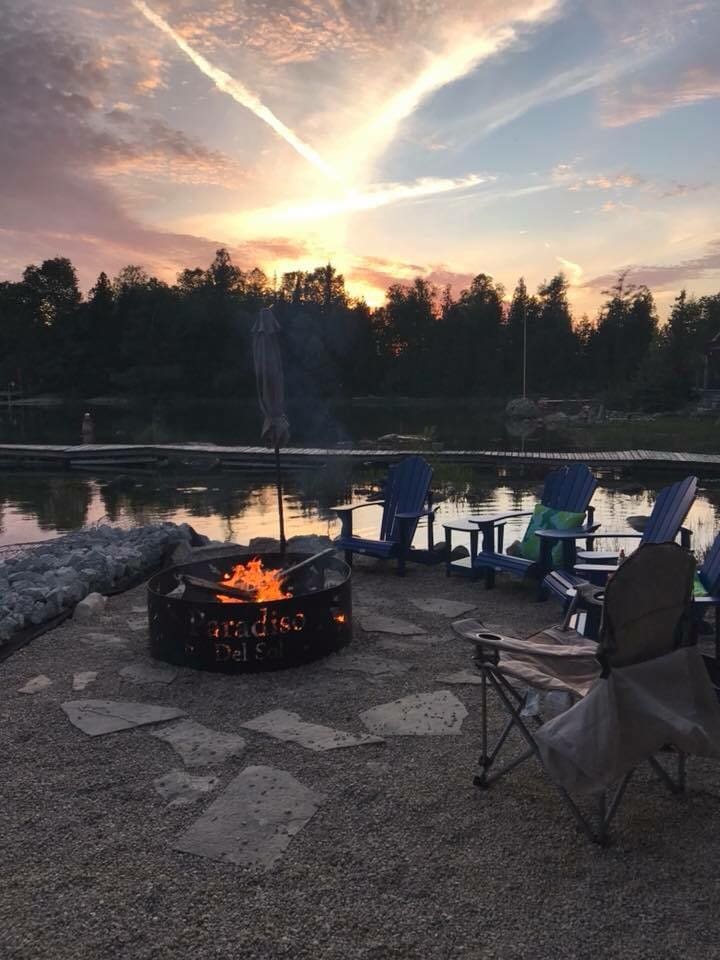 1st of three fire pits available on the property.