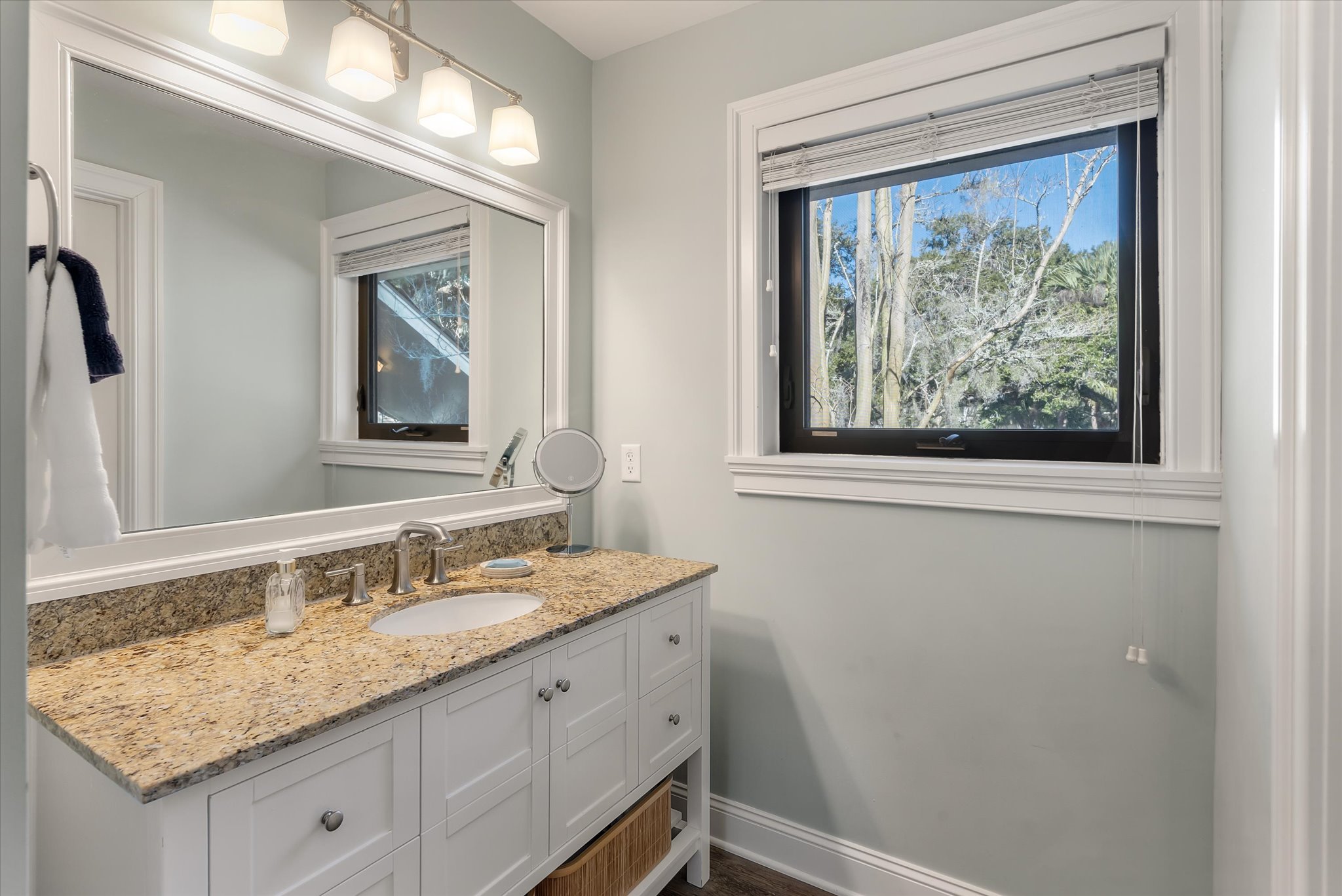 Primary bathroom with oversized vanity