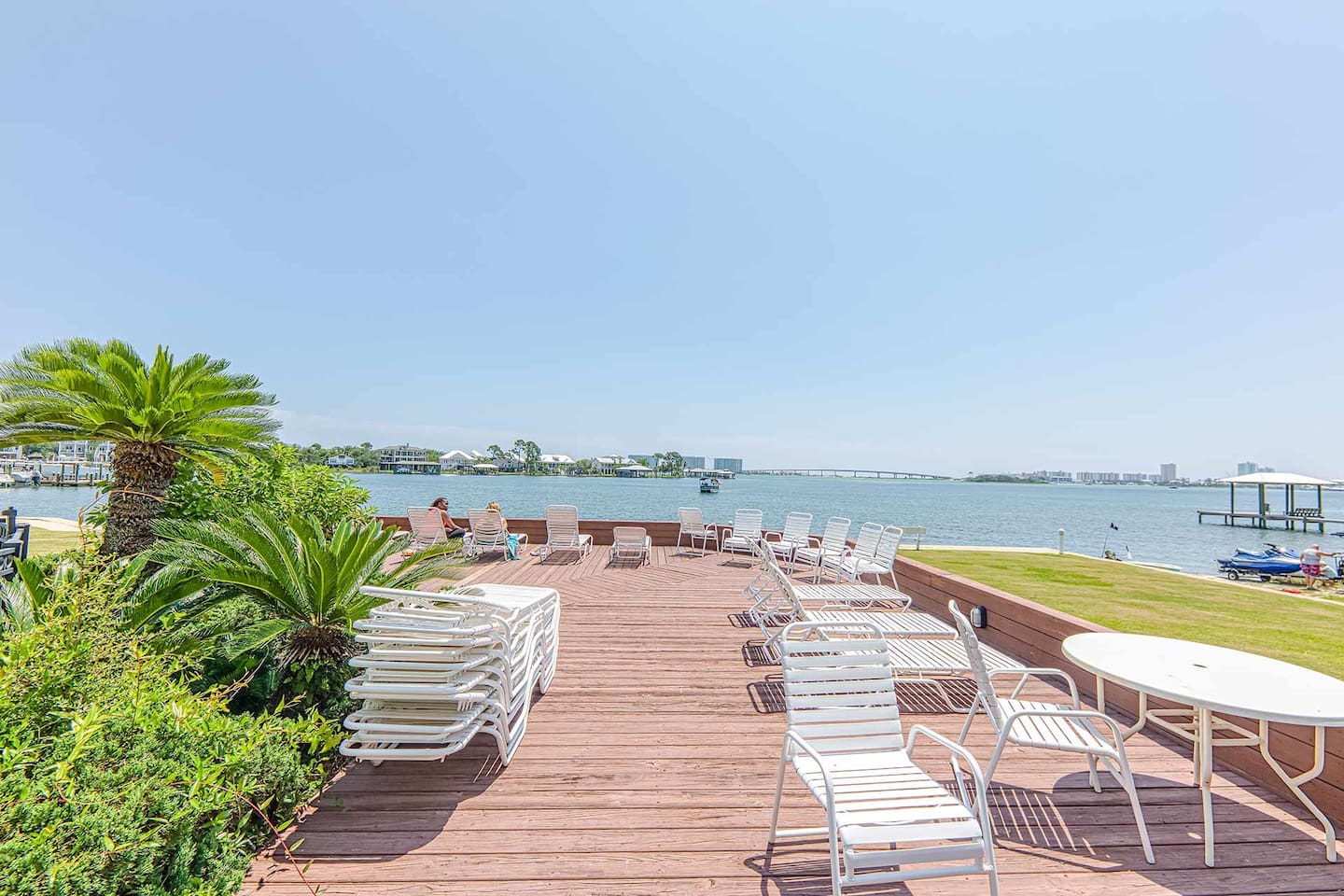 Outdoor Oasis: Enjoy sun-soaked relaxation and breathtaking water views from the sun deck!