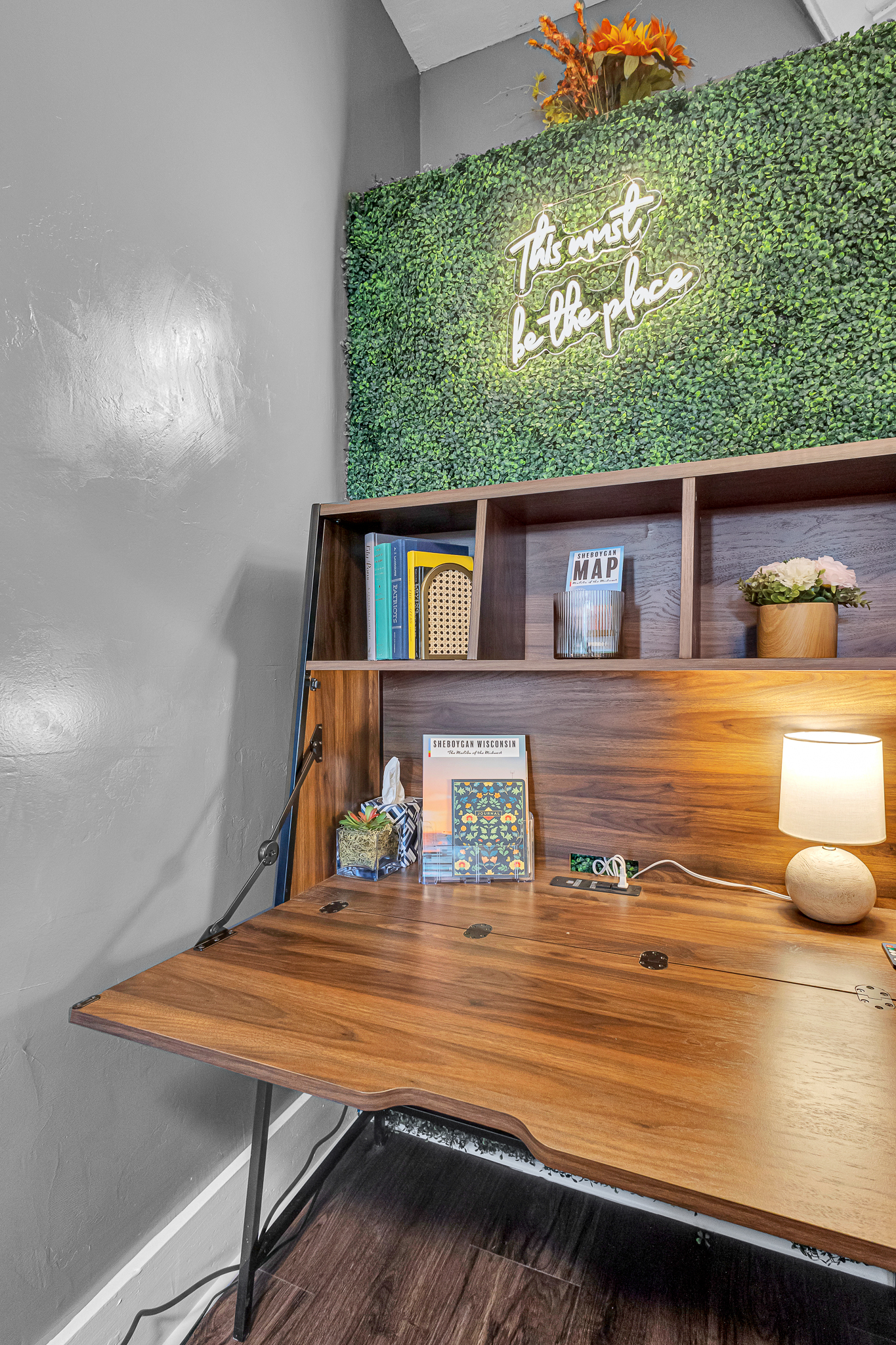 Desk/work area in the main foyer
