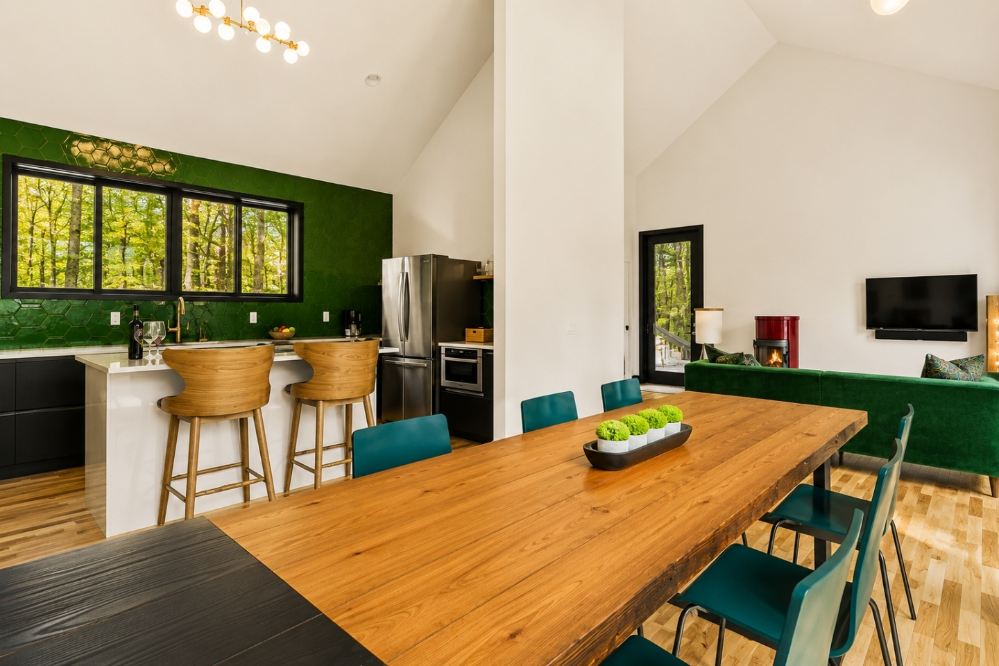 Step into a space designed for both functionality and style, where culinary creativity meets elegant dining. The open-concept kitchen is a chef’s dream, featuring sleek countertops, state-of-the-art appliances, and ample cabinetry for all your kitche