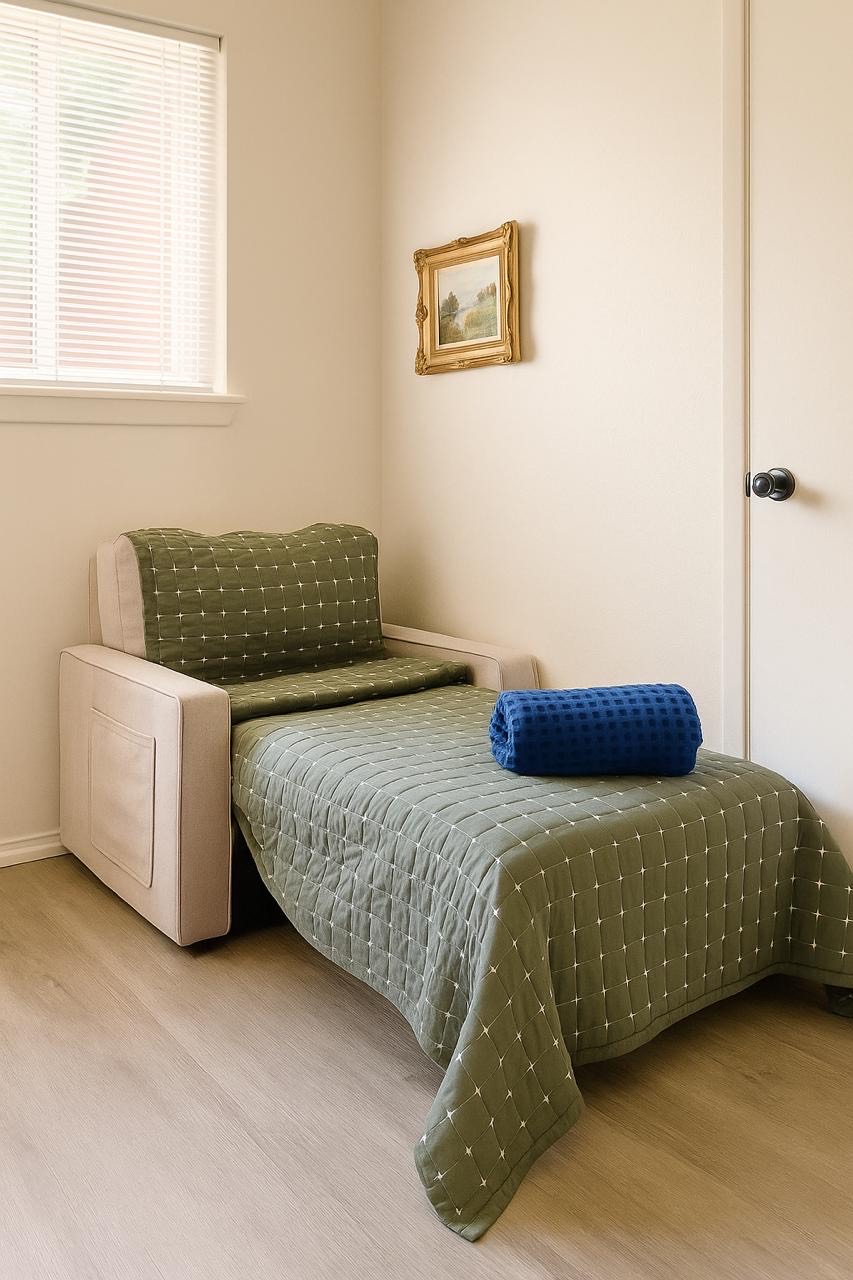 additional single sleeper sofa and queen airbeds