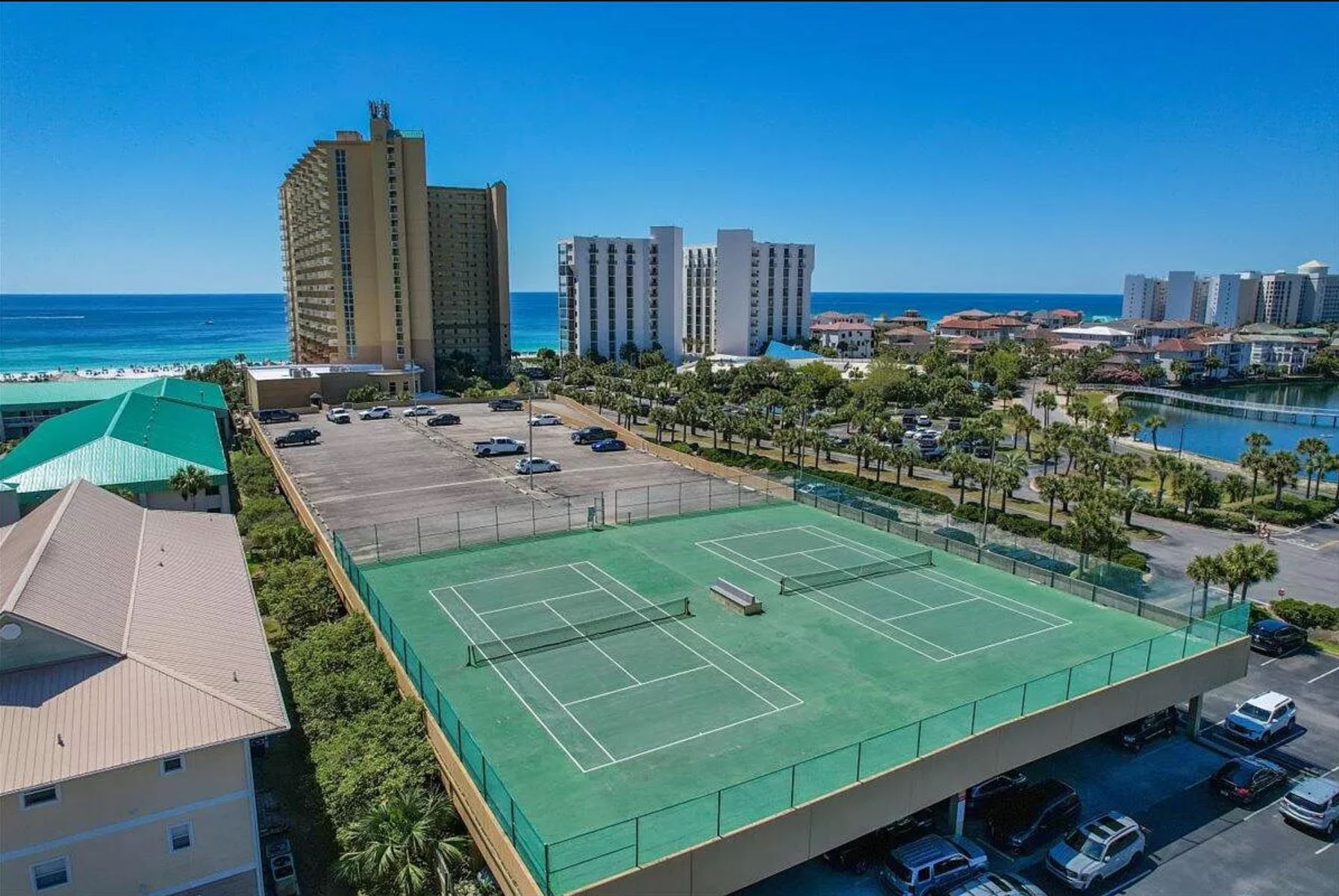 enjoy playing tennis in our resort. it is part of our offering