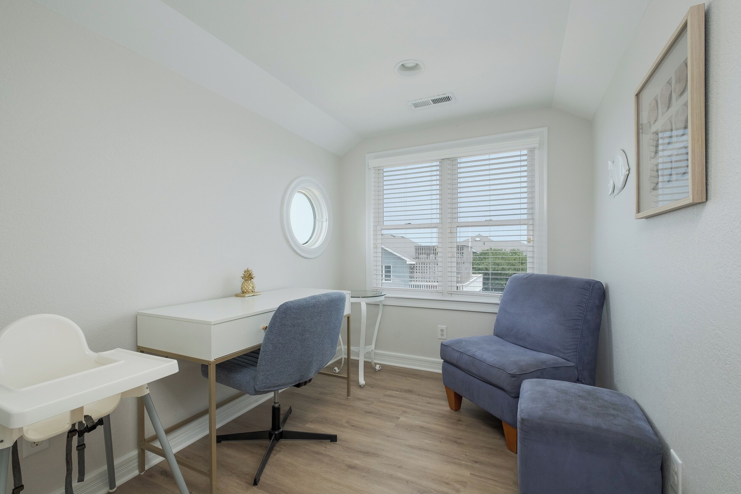 Remote work made easy with a cozy desk and inspiring views