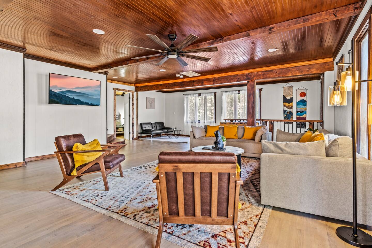 Living room on the main floor with an open floor plan!