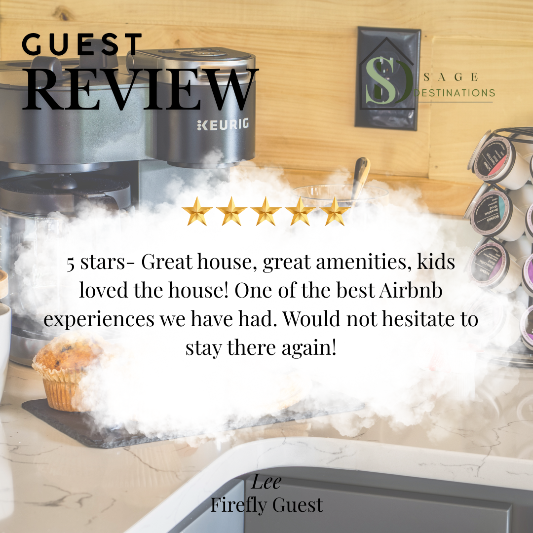 We’re happy to share a 5-star review from a guest who loved the inviting cabin and tranquil location.