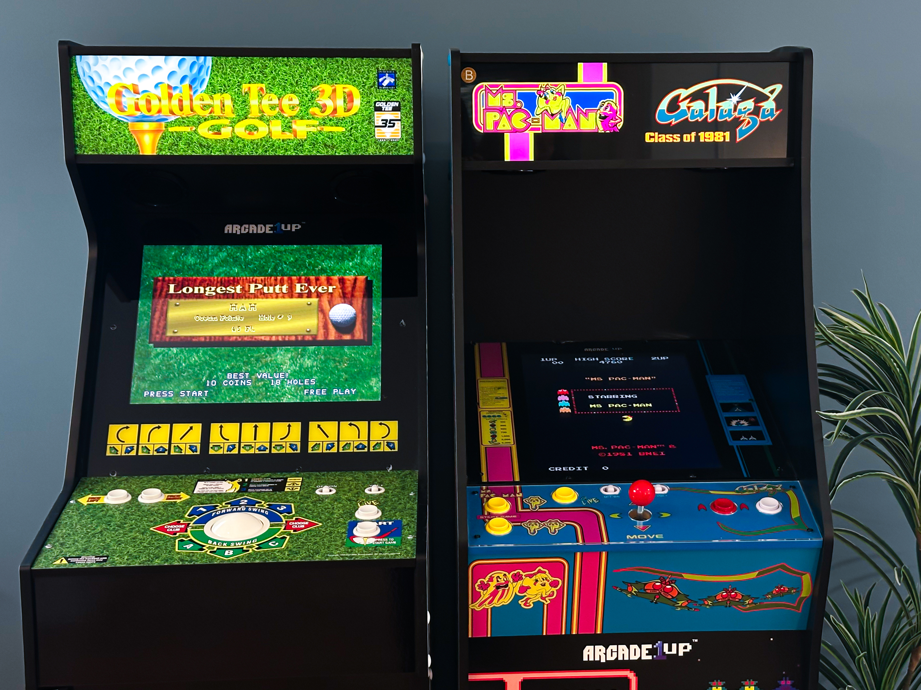 Beat the high score on the standing arcade machines while waiting for your drink.