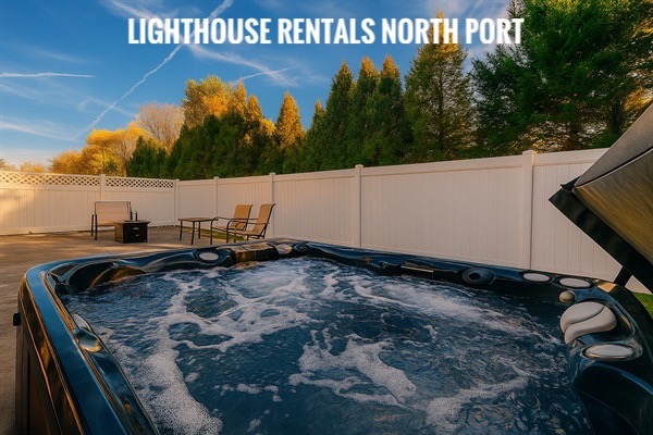 Relax in the private hot tub!