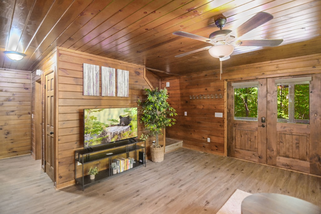 Living room with large Smart TV