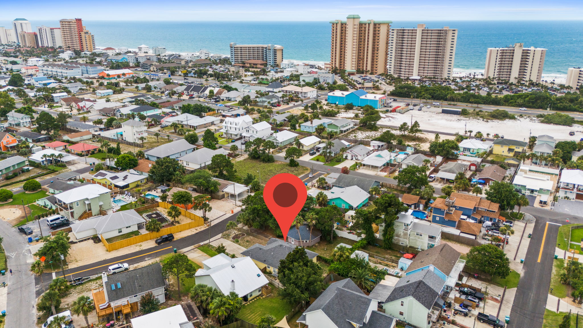 Pin showing location of House