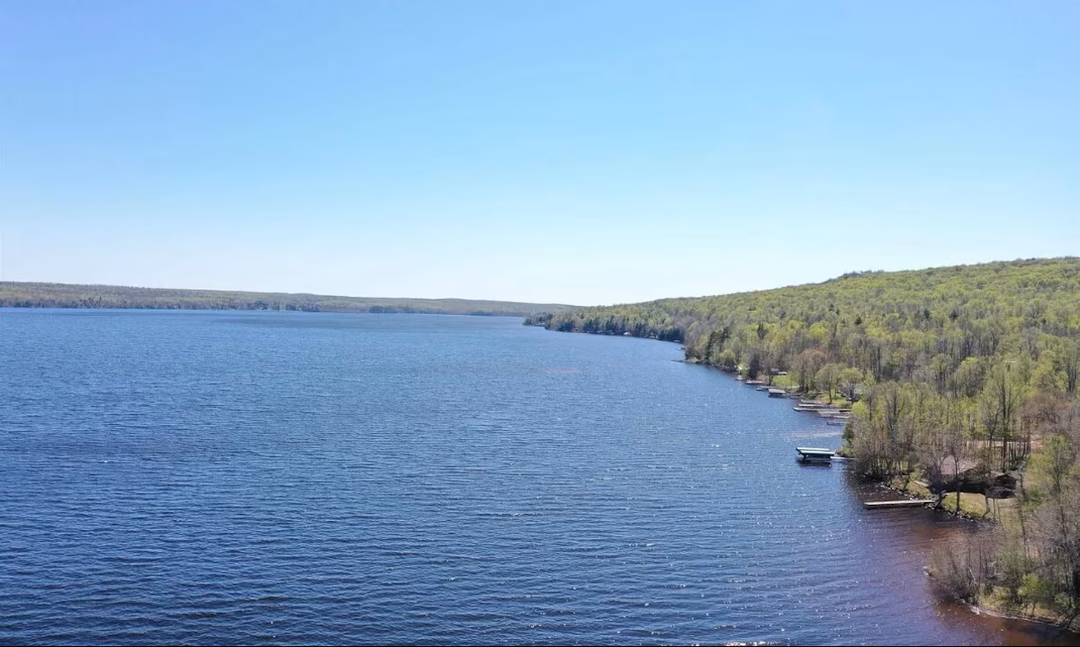 Southern view of Lake Gogebic from an aerial perspective!