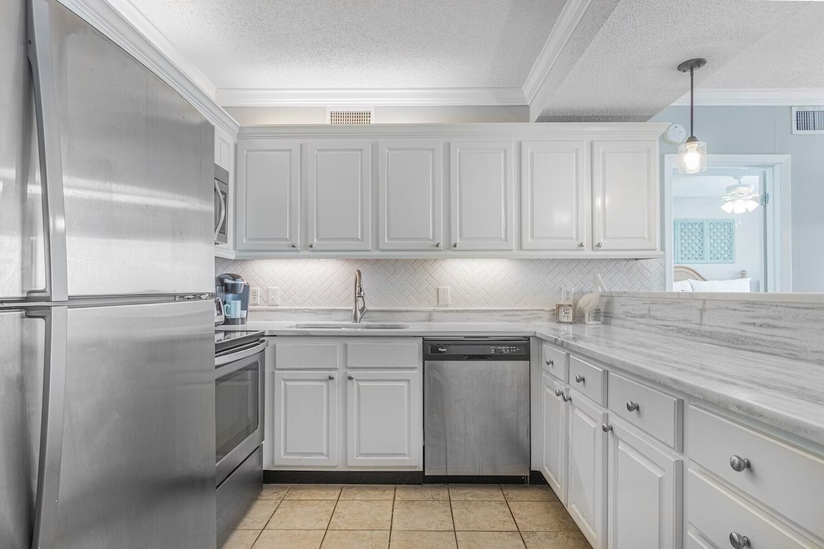 Well-equipped Kitchen, updated and ready for cooks (or don't cook- it's up to you!).