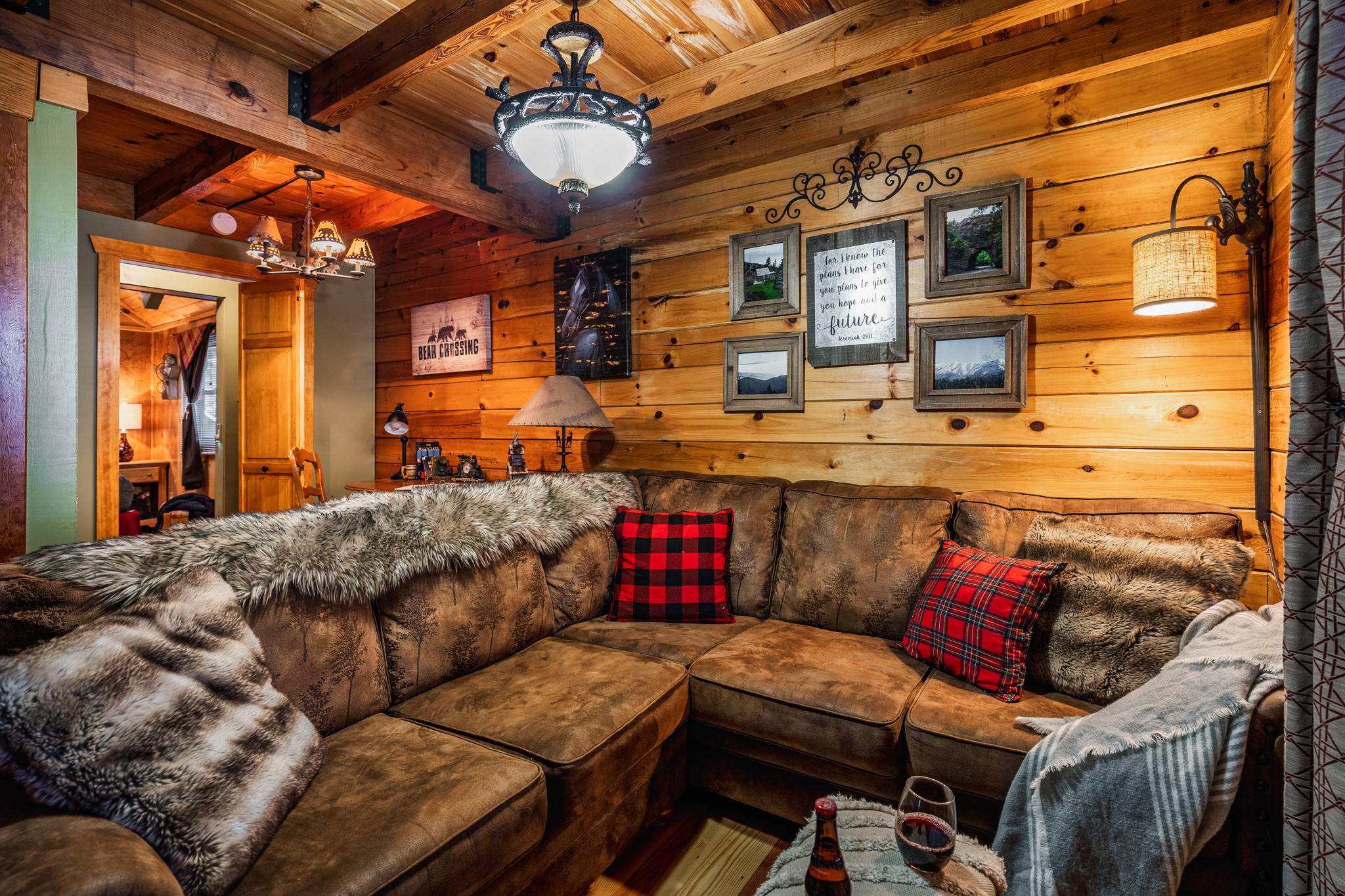 Hangout on the soft and plushy sofa binging on shows with Roku