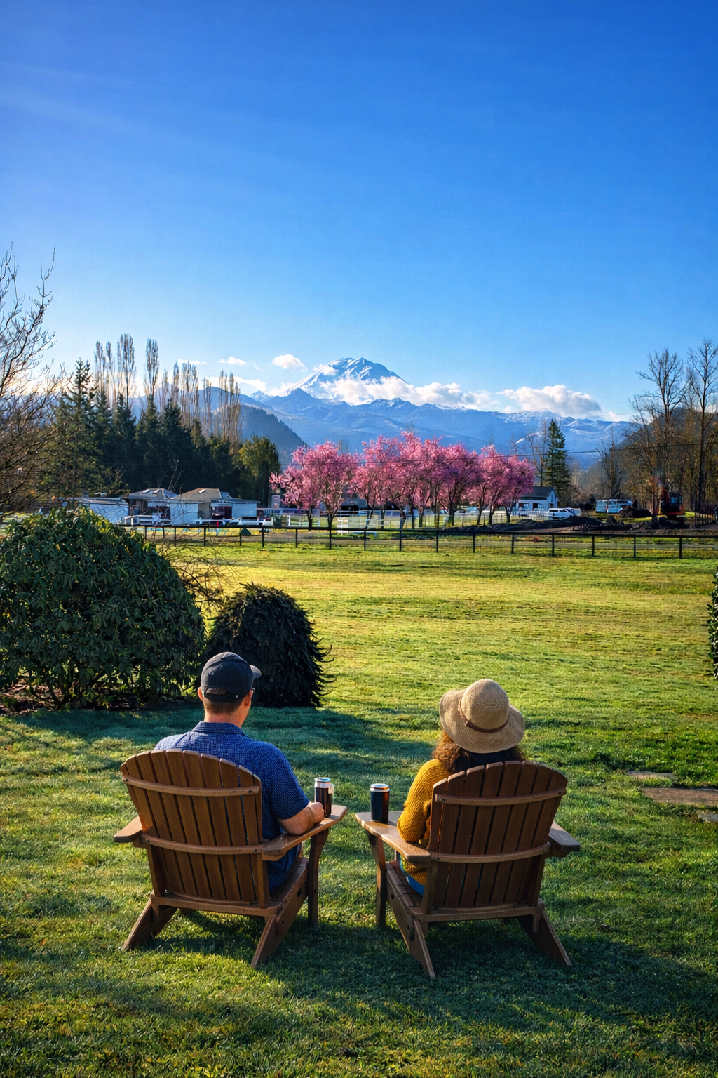 Mount Rainier view from the patio
