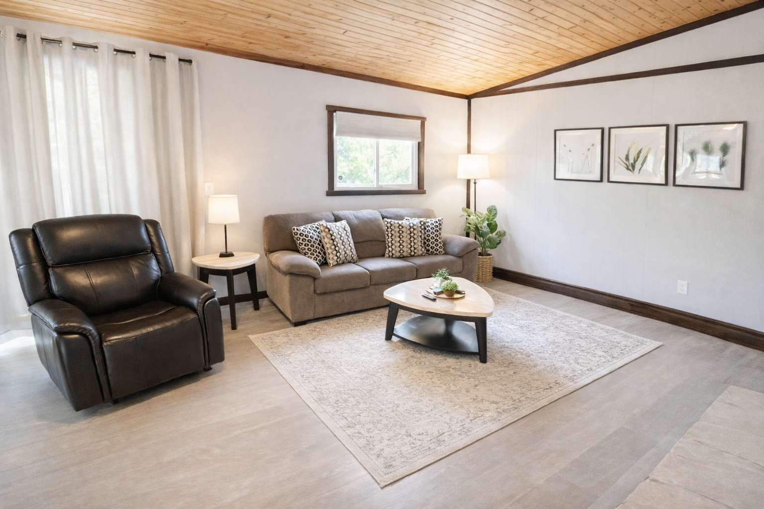 Spacious living area offers tons of natural light