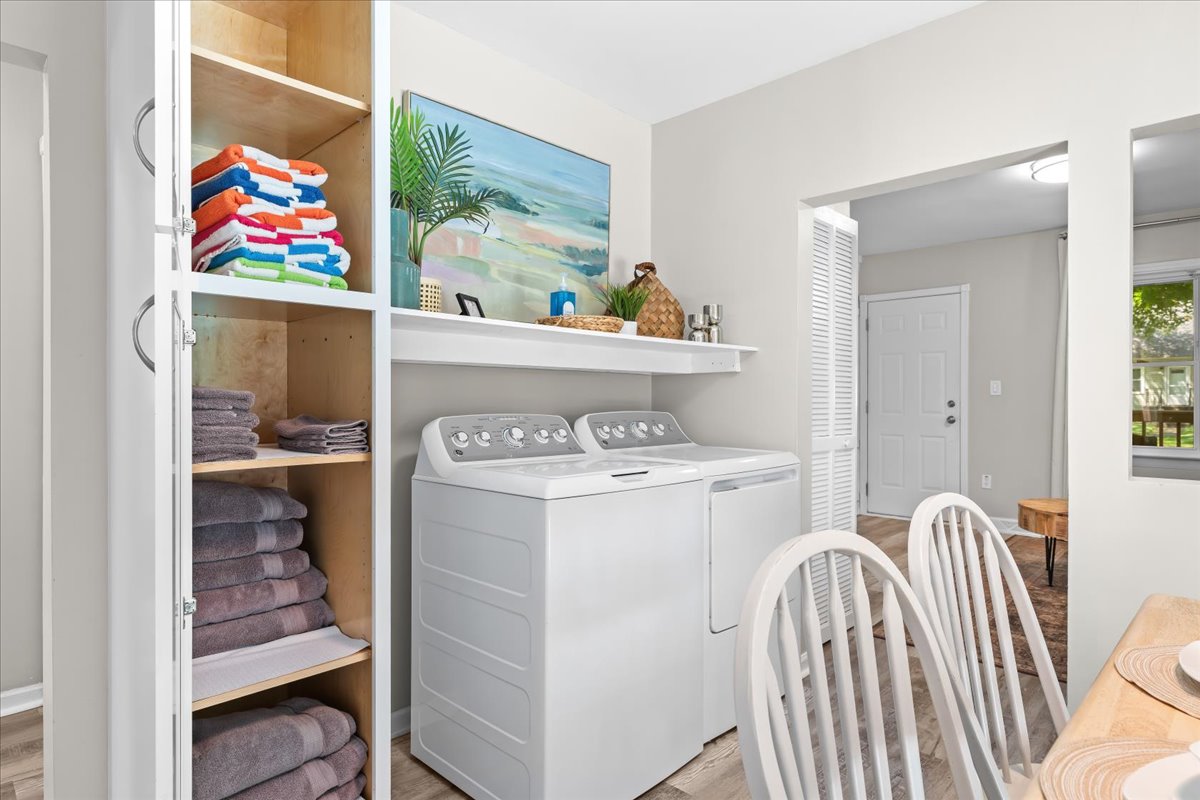 In-unit washer & dryer with fresh linens stocked for your stay