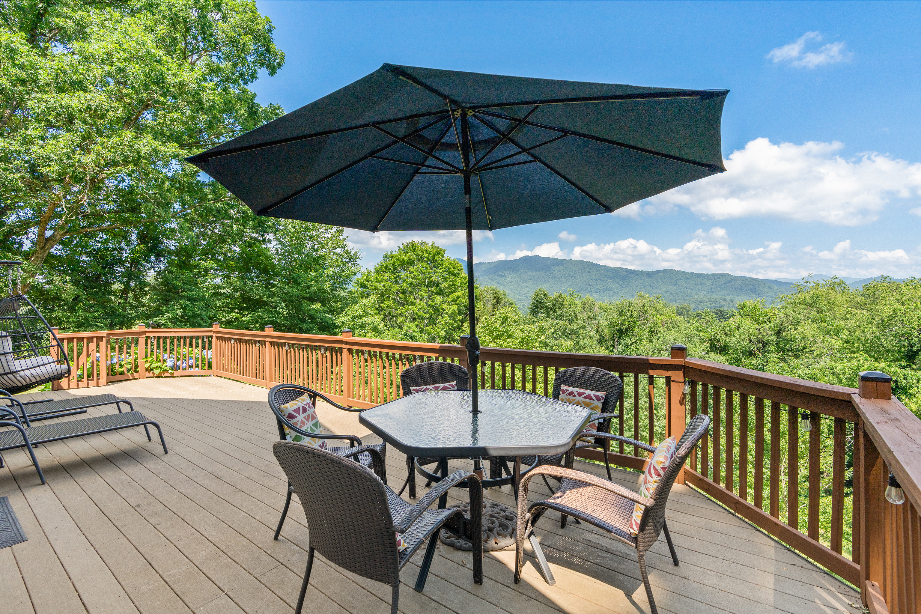 Deck with Dining Furniture - Northwest Views