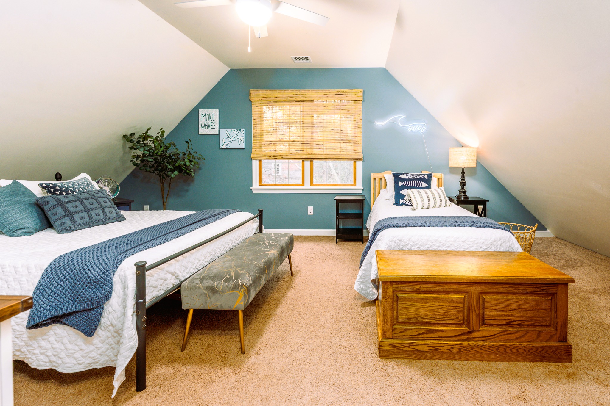 Second Floor "Make Waves" Bedroom