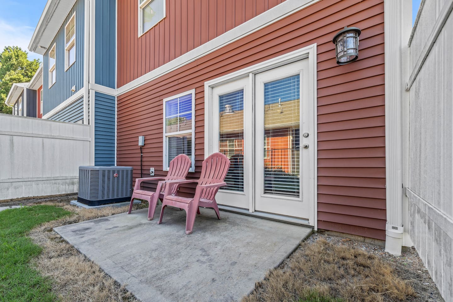Step outside to a private patio with seating, ideal for morning coffee or relaxing in the fresh air.